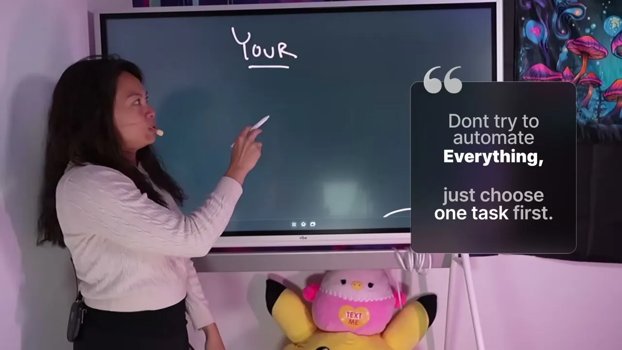 The rule for beating overwhelm: do not try to automate everything, just choose one task first.