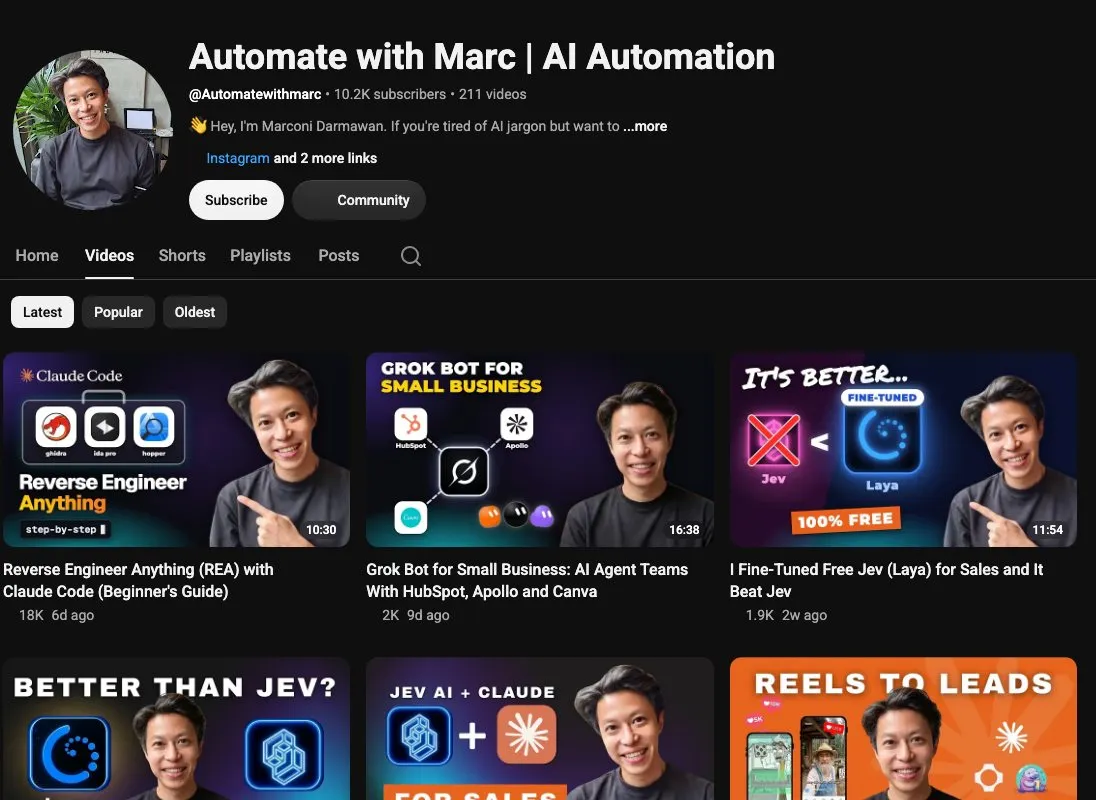 Automate with Marc's YouTube channel of Claude Cowork and Claude Code builds