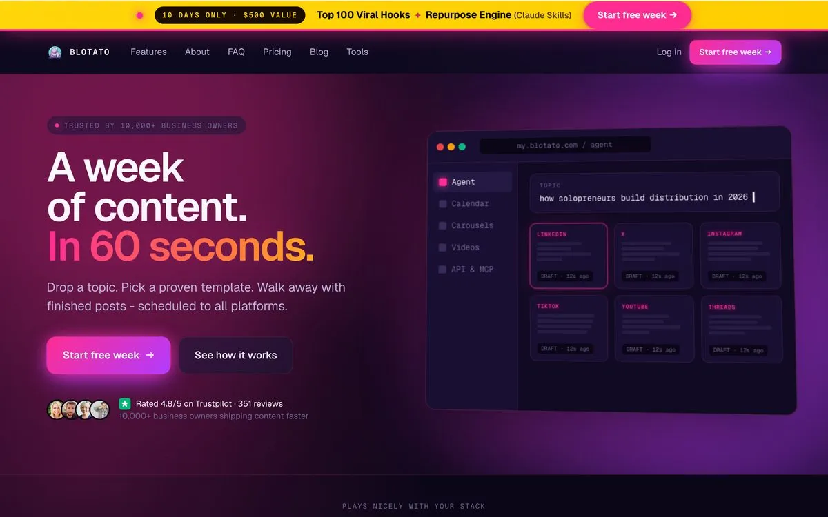 Avoiding content repurposing mistakes with the Blotato composer turning one topic into native posts for each platform