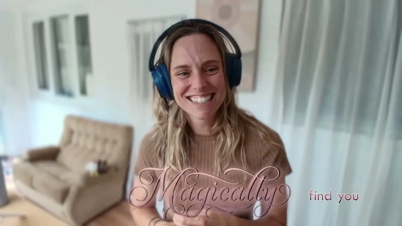 Brooke Wright on camera during the interview, talking about why people will not magically find you online.