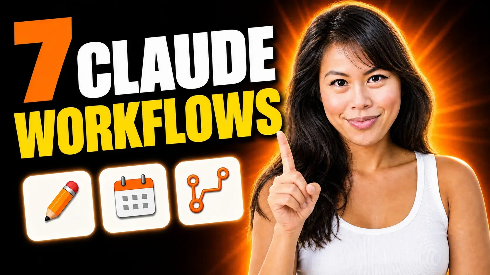 7 Claude workflows for social media: a marketer counting off the drafting, calendar, and pipeline workflows in the post title.