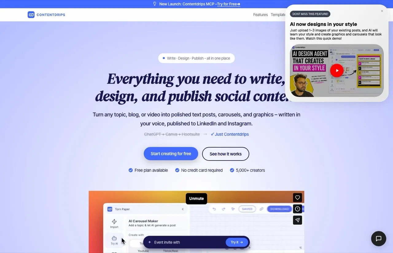PostNitro alternative Contentdrips carousel editor and scheduling interface