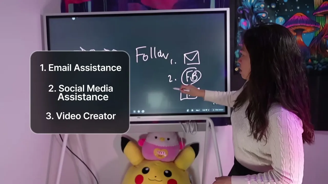 Three beginner-friendly AI builds to follow along with: an email assistant, a social media assistant, and a video creator.