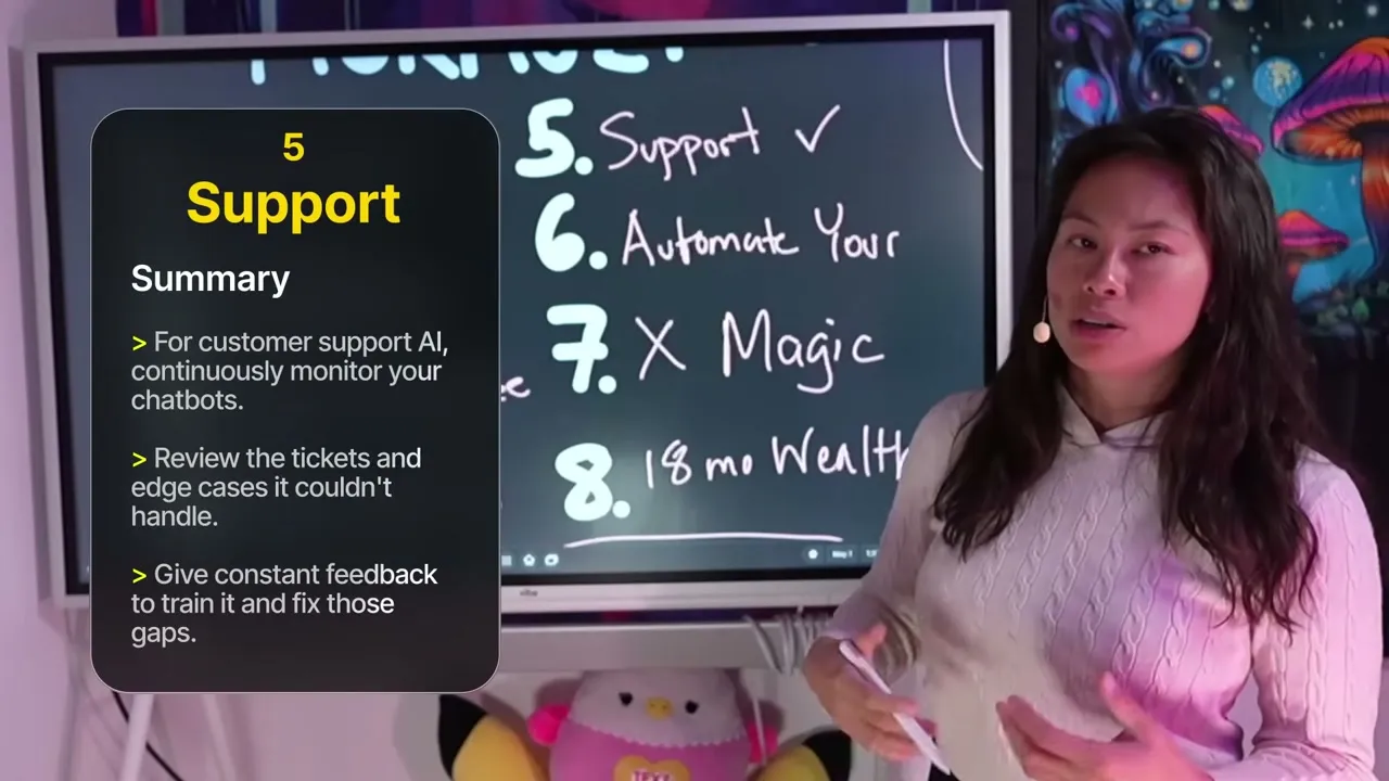 A recap of the moves in action: put AI on support, automate your own workflow, remove the magic from your expertise, and move before the wealth window closes.