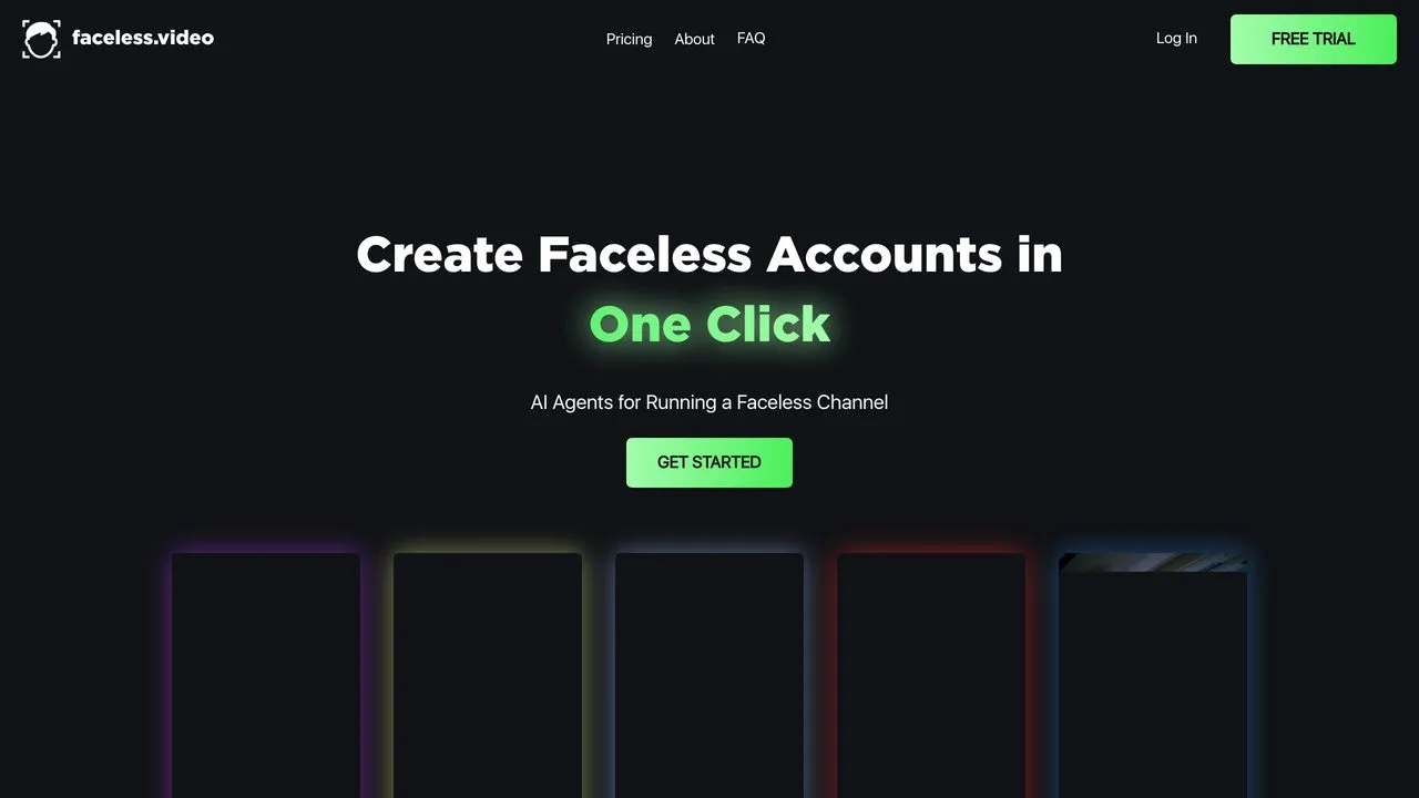 Faceless.video faceless video generator posting to TikTok, Reels and Shorts