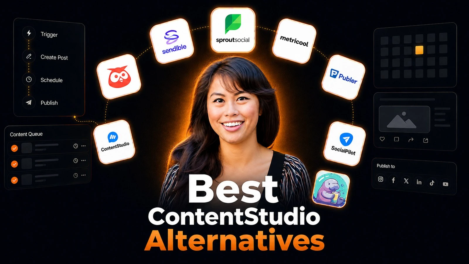 ContentStudio alternatives compared on add-on pricing, account limits, and API access.