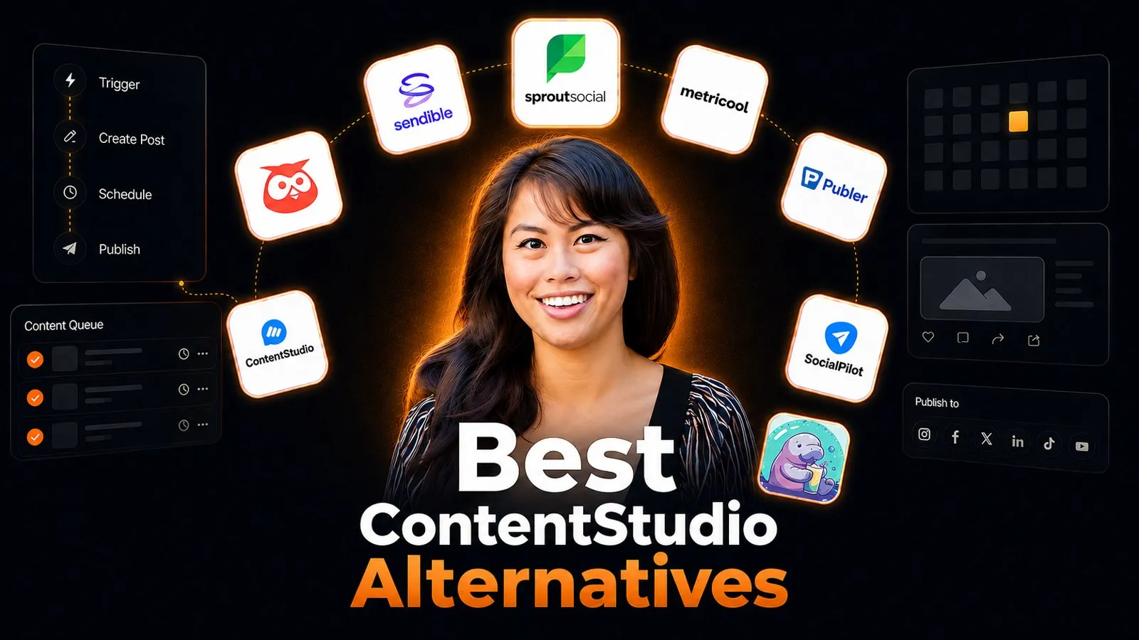 ContentStudio alternatives compared on add-on pricing, account limits, and API access.