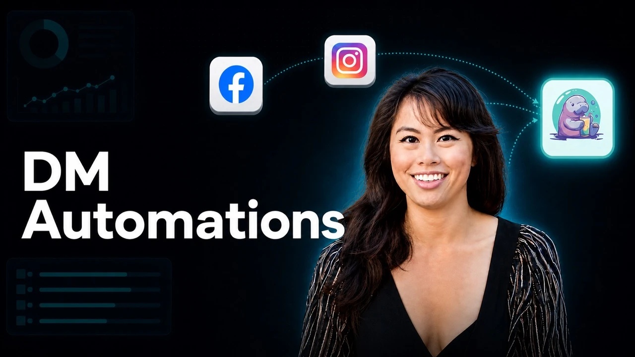 Blotato DM automation sending an automatic Instagram and Facebook direct message triggered by a comment keyword