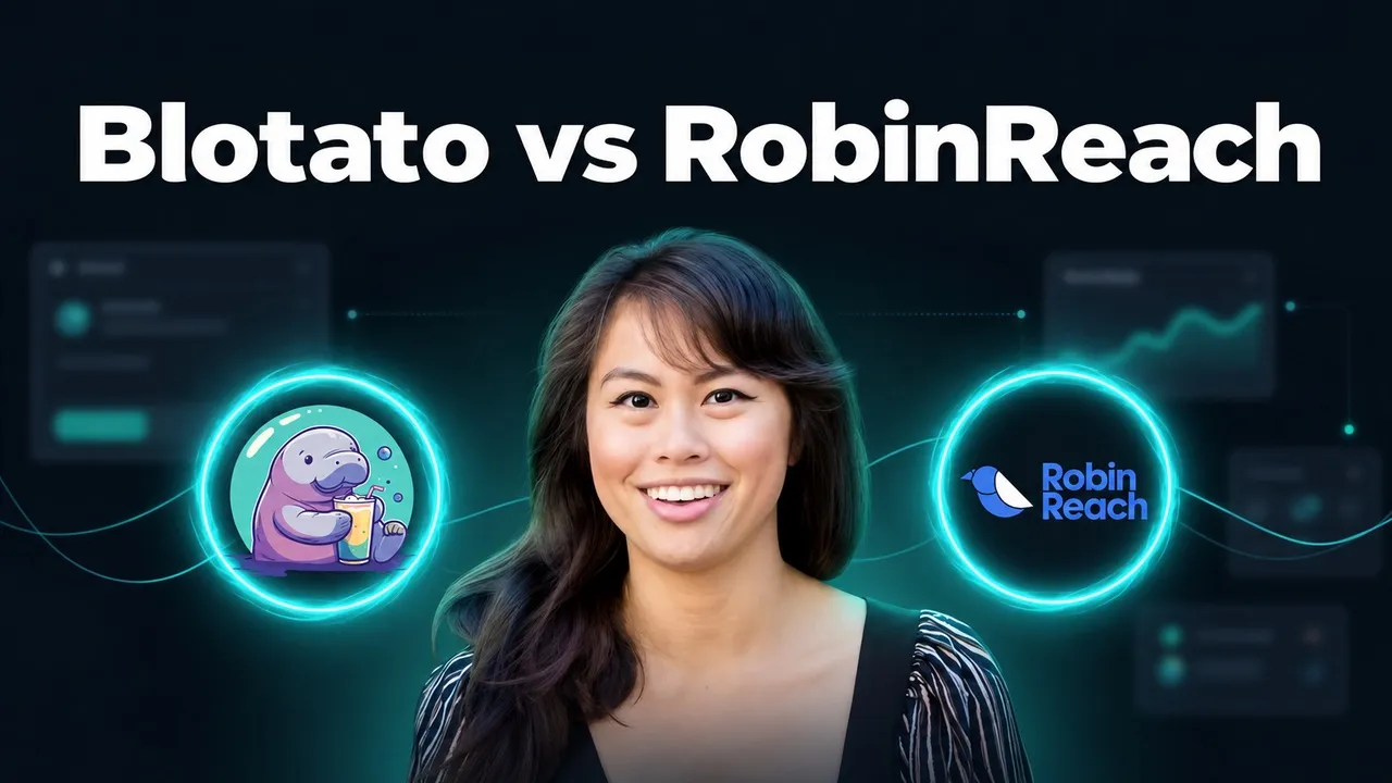 Blotato vs RobinReach compared on MCP and API tier gating, comment-to-DM automation, and brand-based pricing.