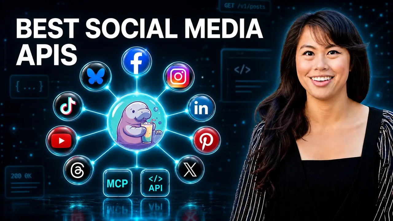 An AI agent publishing through MCP and a social media API to post across 9 social platforms