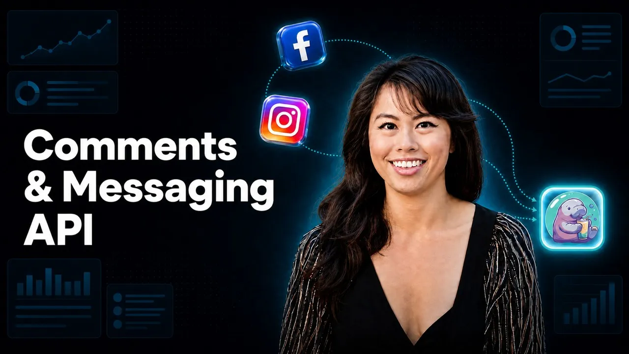 Blotato comments and messaging API connecting an AI agent to Instagram and Facebook comments and direct messages