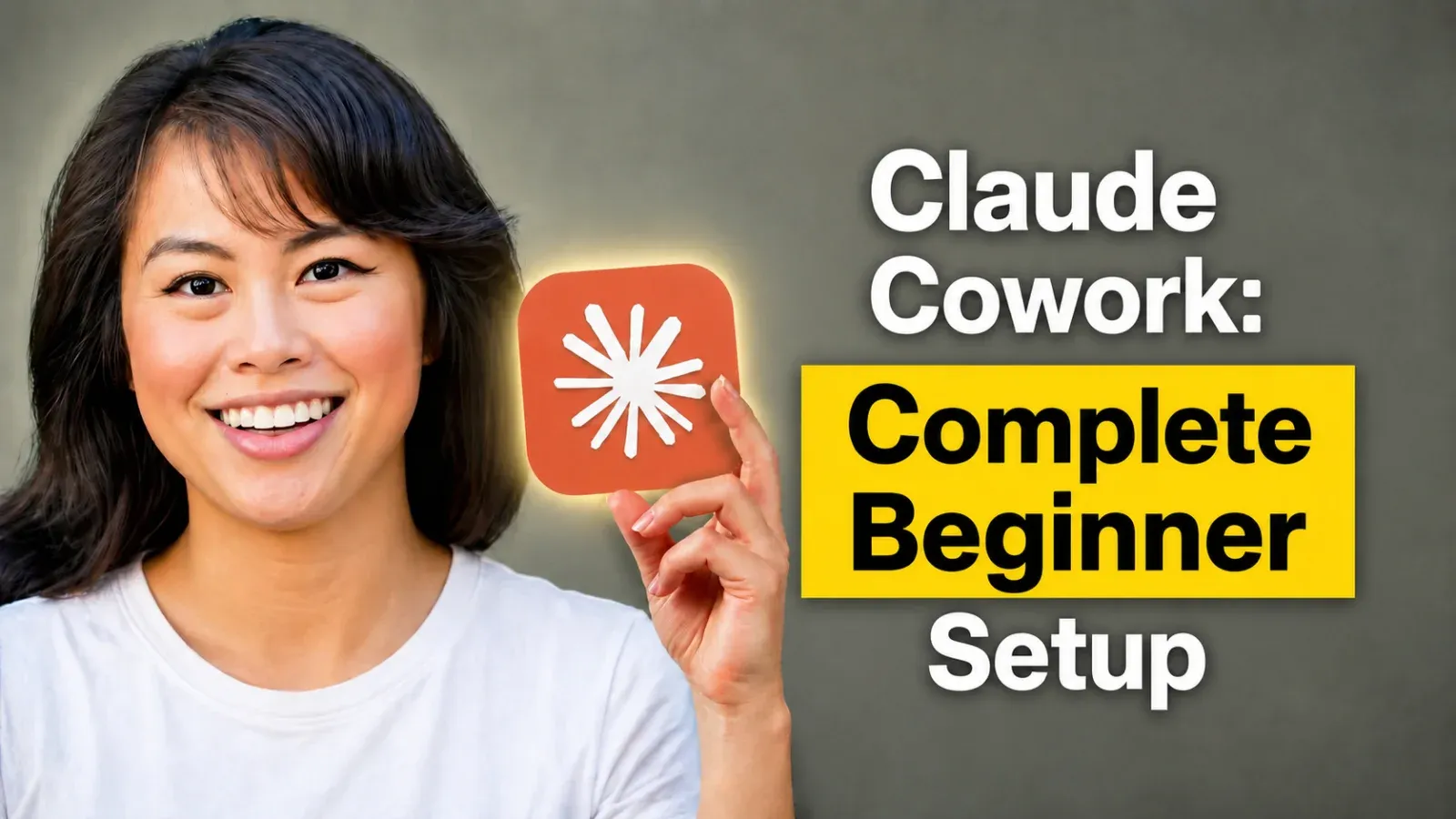 How to use Claude Cowork: complete beginner setup guide cover with the Claude Cowork app icon