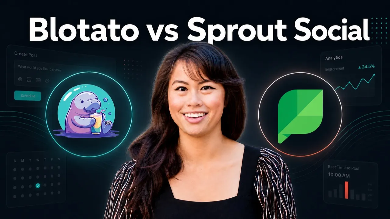 Blotato vs Sprout Social, an honest 2026 comparison of pricing and features