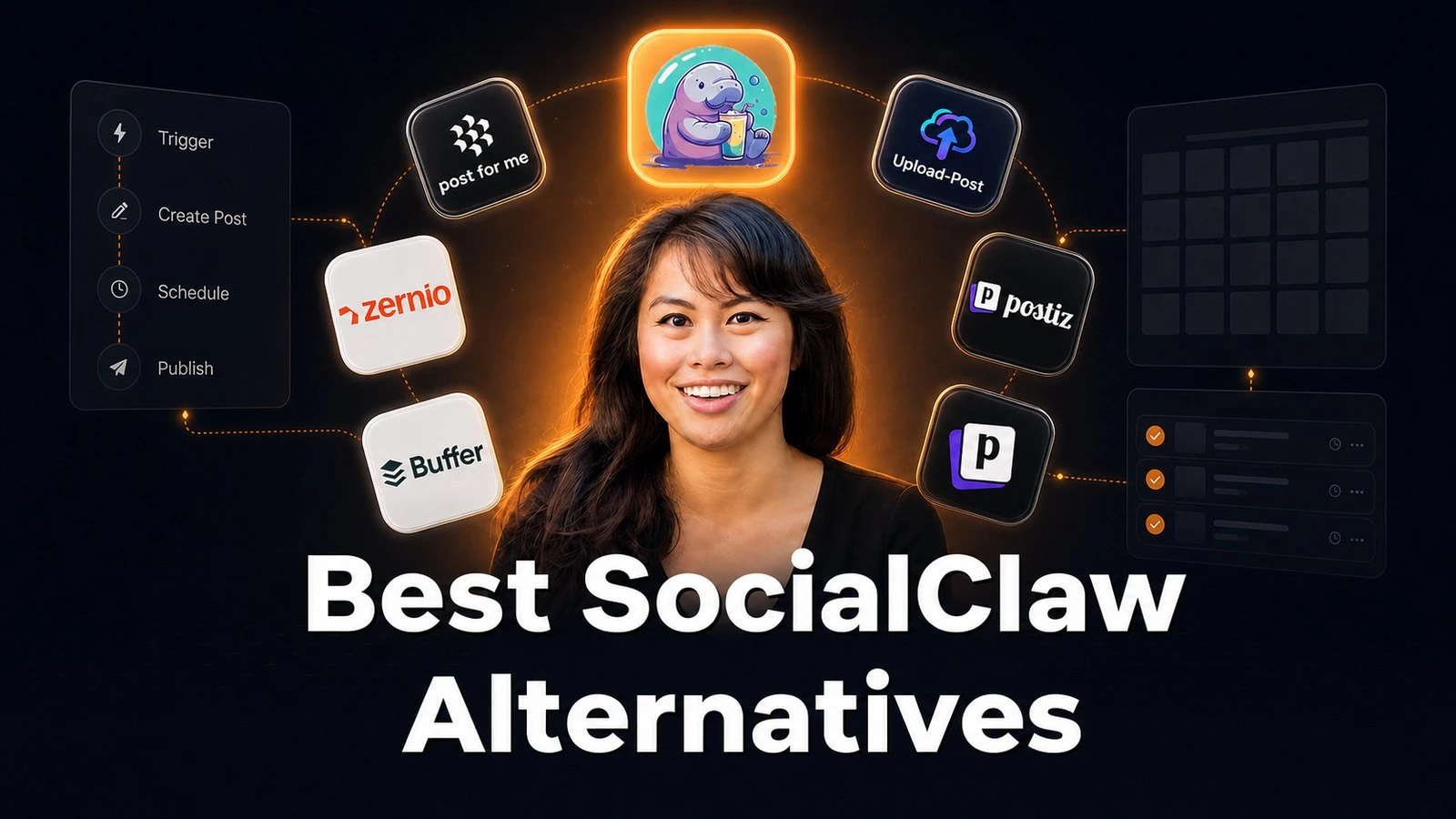 Best SocialClaw alternatives for social media API and agent publishing, compared by Sabrina Ramonov.