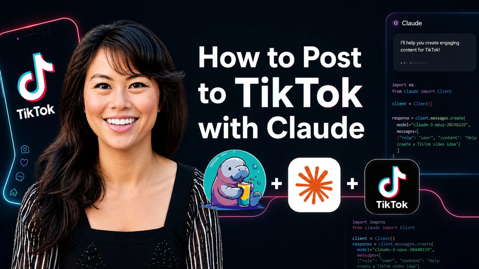 How to post to TikTok with Claude using the Blotato MCP server