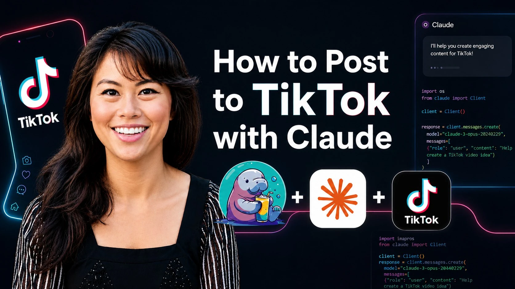 How to post to TikTok with Claude using the Blotato MCP server