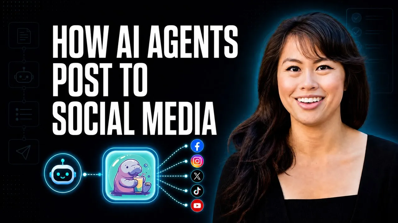 An AI agent driving a publishing layer that posts to nine social media platforms through one connection.