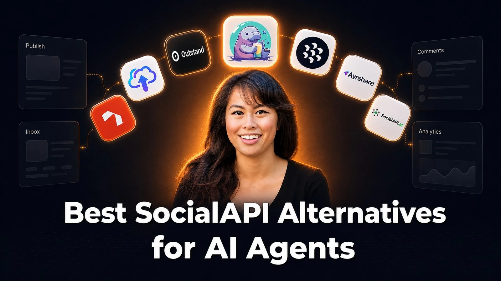 Best SocialAPI alternatives for social media publishing and agent inbox work, compared by Sabrina Ramonov.