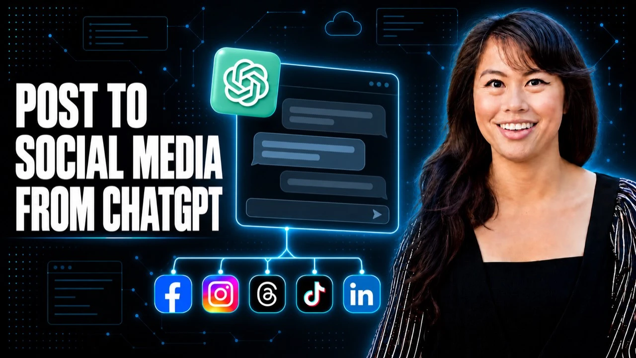 ChatGPT connected through an MCP server to nine social media platforms