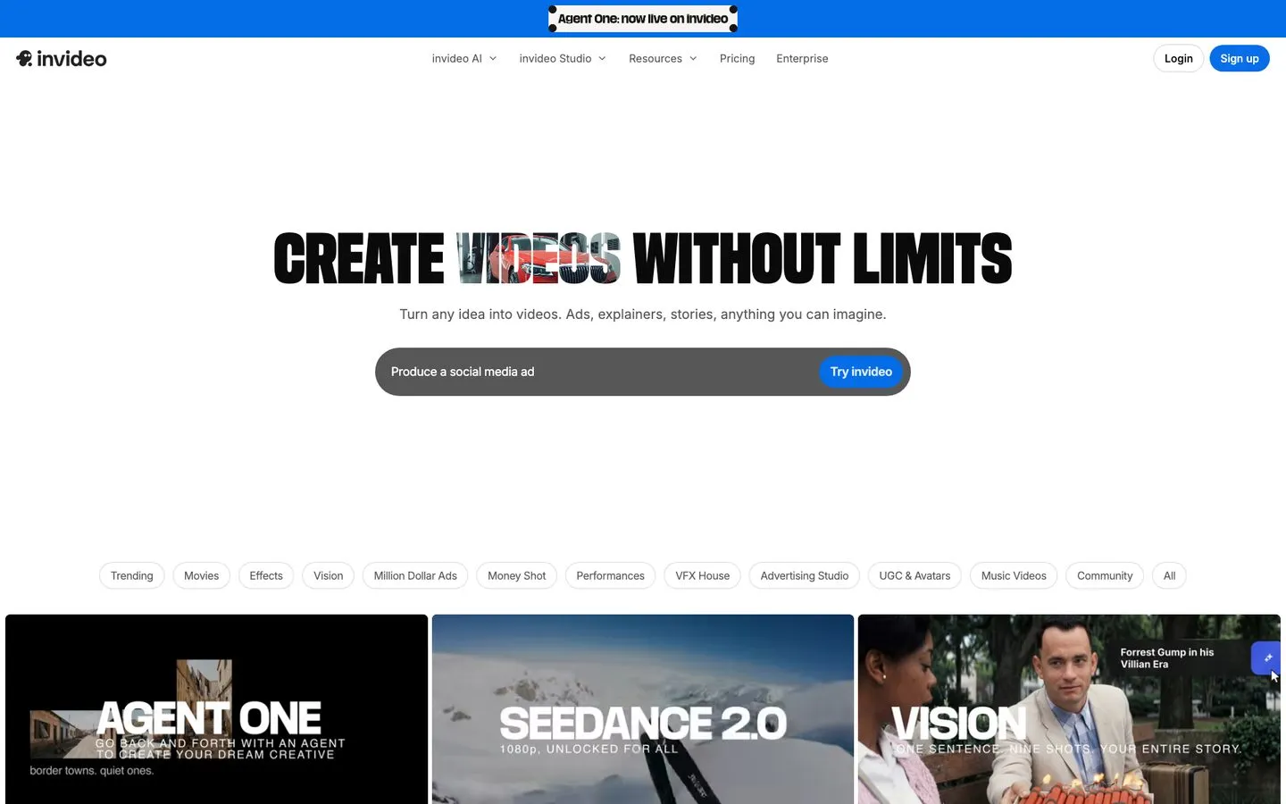 Best AI social media tools for creators - InVideo AI generating a complete video from a text prompt with voiceover and scenes