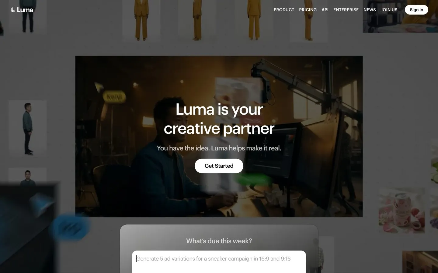 Higgsfield alternatives comparison showing the Luma AI video generator
