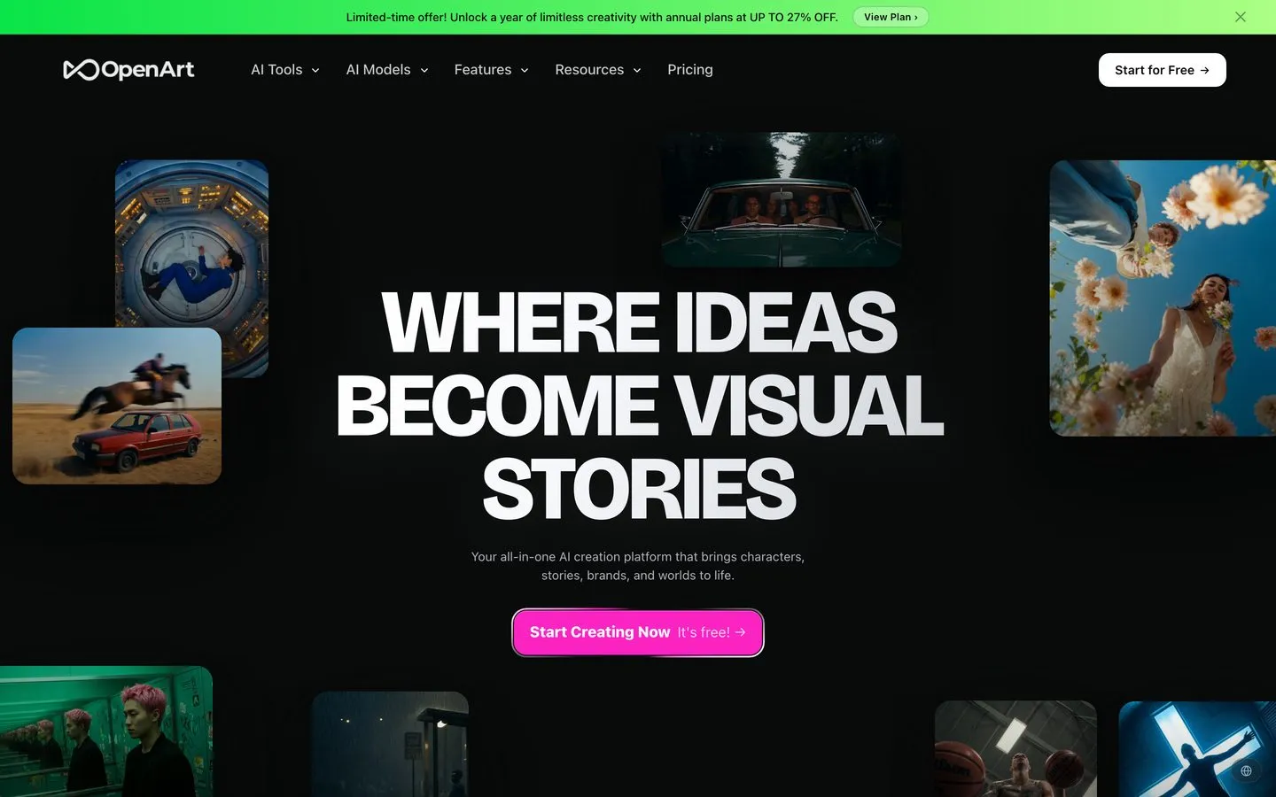 Higgsfield alternatives comparison showing OpenArt storyboard and character tools