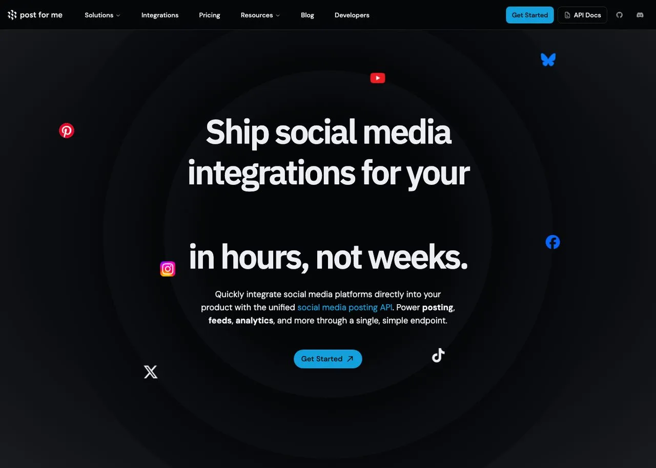 SocialClaw alternative Post for Me, unified social media posting API for developers