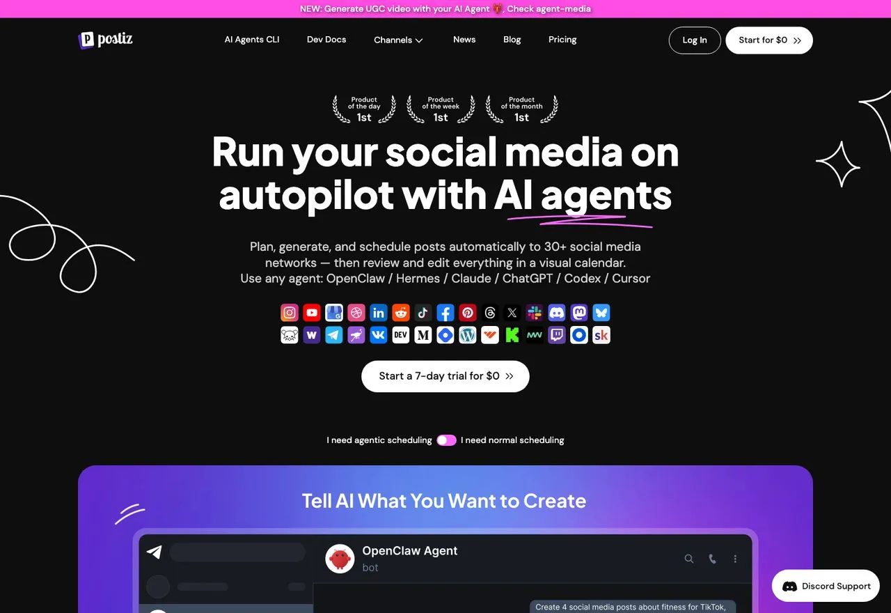 Postiz open source social media scheduler showing X Twitter publishing