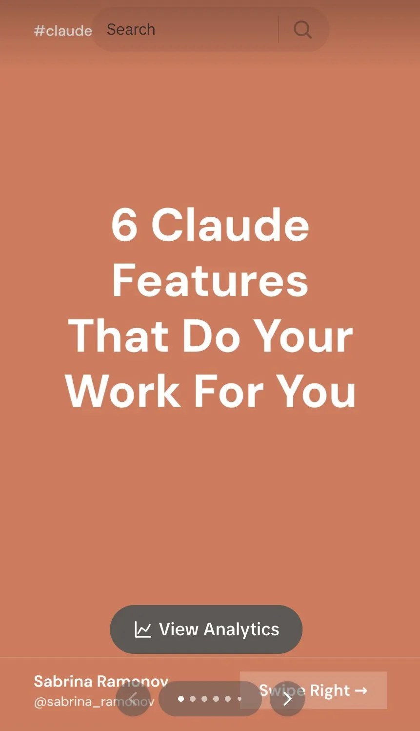 post to TikTok with Claude: the published slideshow live on TikTok